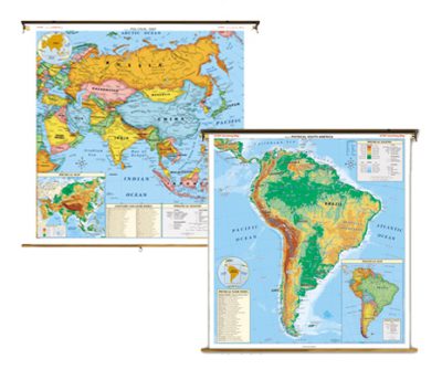 [กายภาพ] แผนที่ โลก 7 ทวีป (100x130 ซม.)