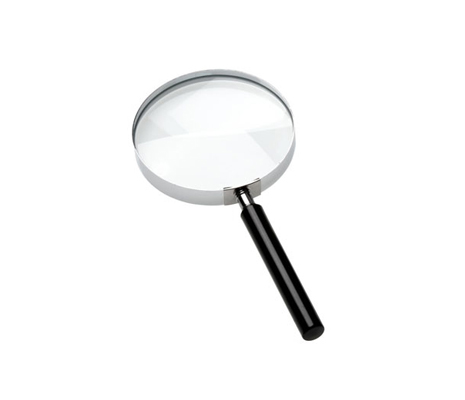 แว่นขยายเลนส์นูน กรอบโลหะ 4 นิ้ว