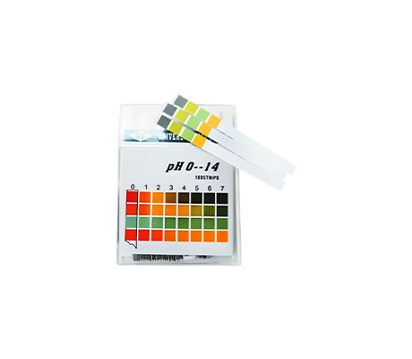 กระดาษ pH 1-14 แบบละเอียด (100 แถบ)